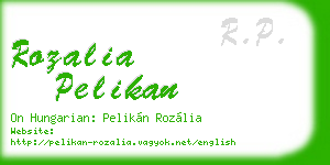 rozalia pelikan business card