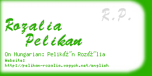 rozalia pelikan business card